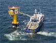 Miniplatform voor gaswinning in de Noordzee © Wintershall